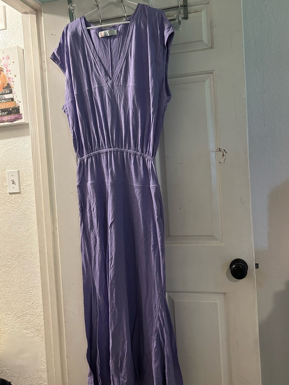 Free People Lavender V-Neck Maxi Dress